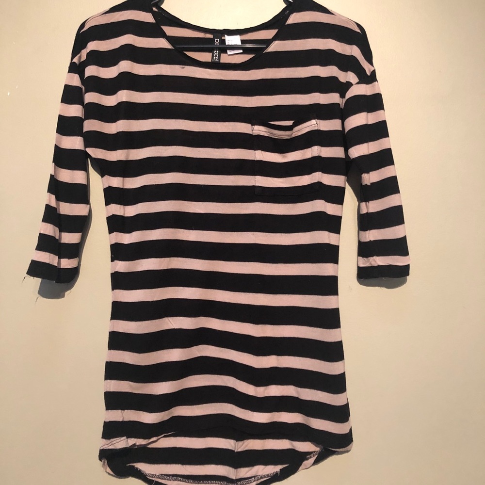 Long sleeved striped blouse